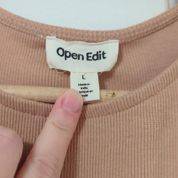 Nordstrom Open Edit Bodysuit Ribbed - Large - Picture 2 of 5